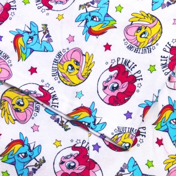 NWT Hasbro My Little Pony 4pc Graphic Pajama Set - Picture 6 of 9
